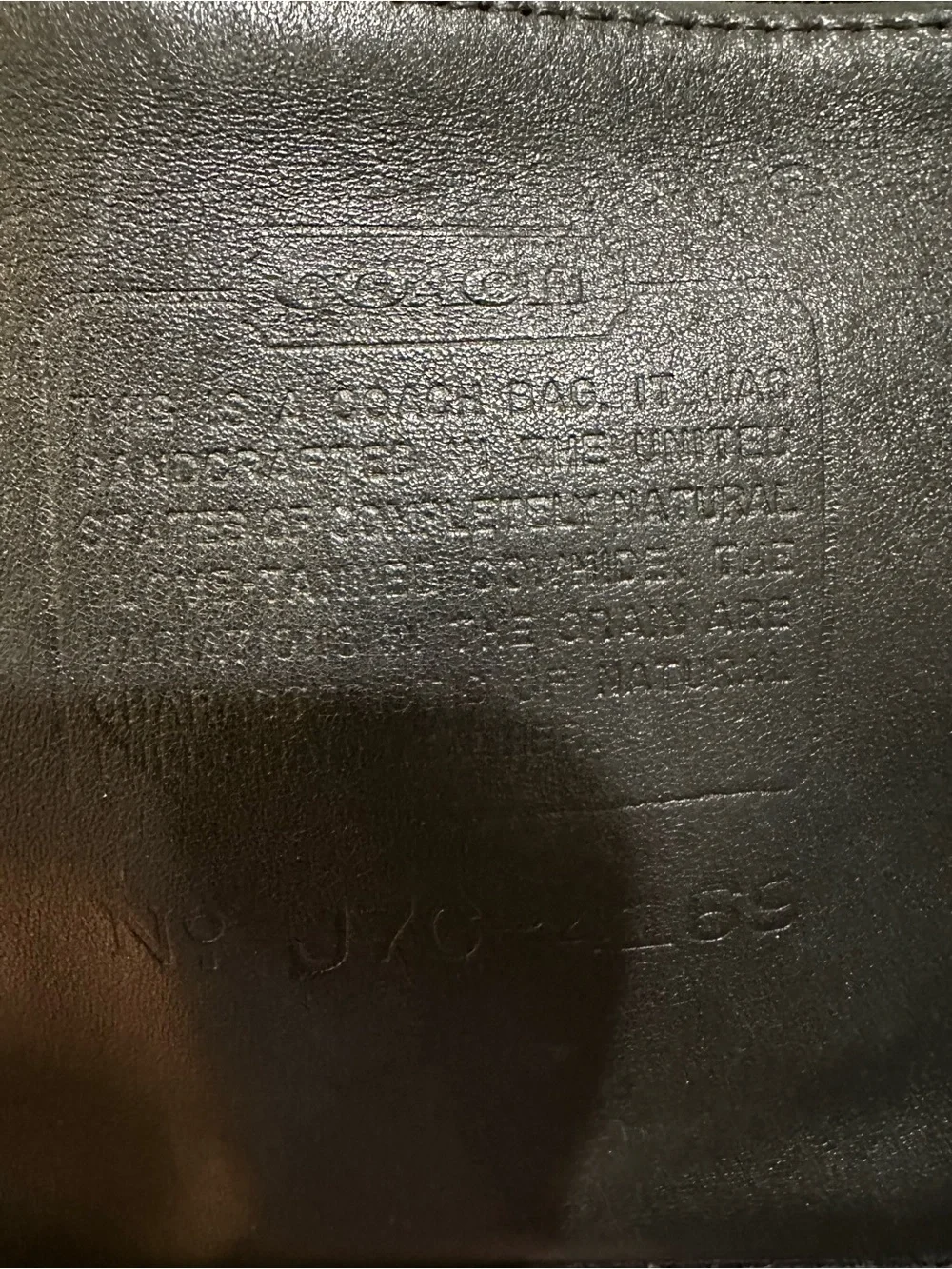 Coach genuine leather